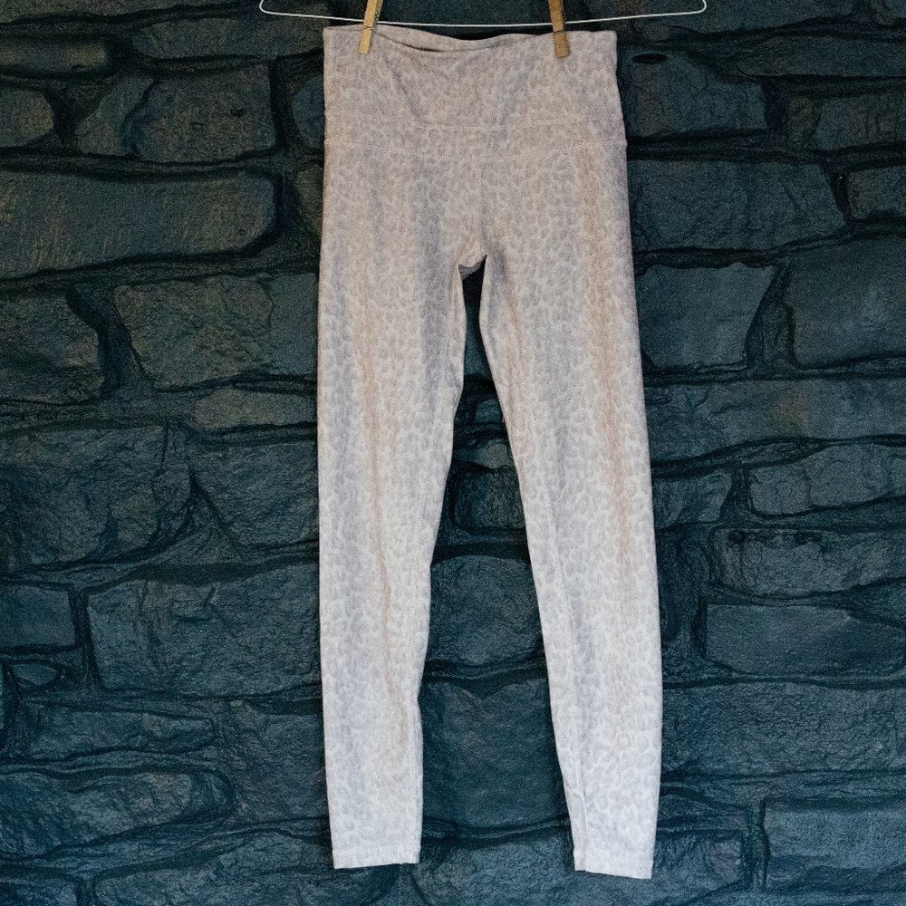 Varley Pale Pink Leopard Legging XS